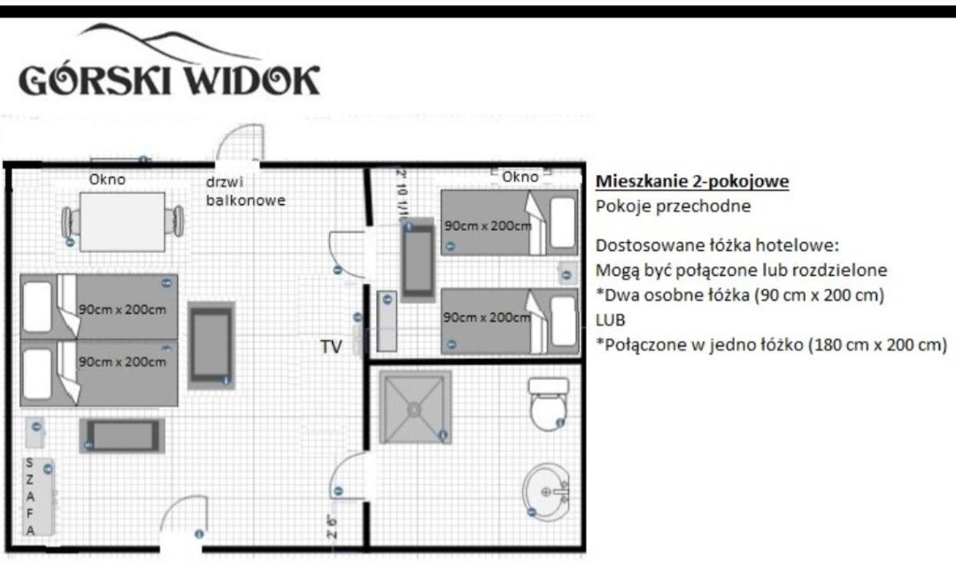 Gorski Widok Karpacz Apartamenty I Pokoje- Salon Kominkowy Rom bilde
